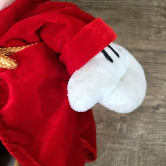 The Disney Store Sorcerer Mickey Mouse Plush Fantasia Blue Hat Red Cloak 22" Tal - Picture 10 of 11